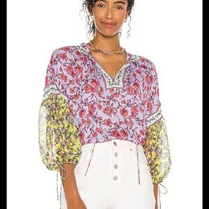 Alice + Olivia Julius Blouson Sleeve Top